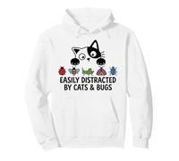 Funny Entomologist Saying Easily Distracted by Cats and Bugs Sudadera con Capucha