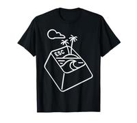 Funny Escape Key to Paradise IT Tech Humor & Vacaciones Camiseta