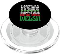 Funny Everyone Is A Little Irish On St Patrick's Day Welsh PopSockets PopGrip para MagSafe