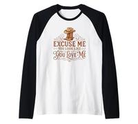 Funny Excuse Me You Look Like You Love Me Botas Cowboy Camiseta Manga Raglan