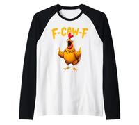 Funny F-Caw-F Chicken Rooster FCAWF Chicken Camiseta Manga Raglan