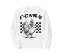 Funny F-Caw-F Rooster Chicken Pun Meme, Cita de Humor Retro Sudadera