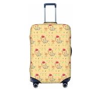 Funny Face - Funda de equipaje de viaje para equipaje de 18 a 32 pulgadas, lavable, resistente a los arañazos, Pequeña flor con lindo perro, XL