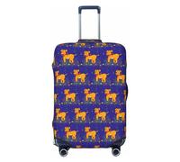 Funny Face - Funda de equipaje de viaje para equipaje de 18 a 32 pulgadas, lavable, resistente a los arañazos, Perro de dibujos animados de lengua escupida, L