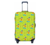 Funny Face - Funda de equipaje de viaje para equipaje de 18 a 32 pulgadas, lavable, resistente a los arañazos, Perro de dibujos animados haciendo deporte, XL