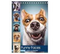 Funny Faces - Lustige Hundebilder (Tischkalender 2026 DIN A5 hoch), CALVENDO Monatskalender: Herrliche Hunde-Gesichter mit einer Prise Humor.