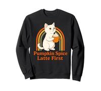 Funny Fall Cat Pumpkin Spice Latte Primero Luego Tu Drama Sudadera
