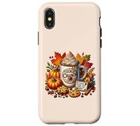 Funny Fall Coffee Mug For Autumn Women Cookie Crunch Coffee Carcasa para iPhone X/XS