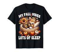 Funny Fall Saying For Corgi Mom Dad Autumn Vibes Cozy Season Camiseta