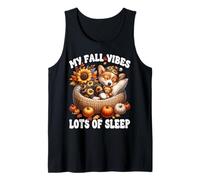 Funny Fall Saying For Corgi Mom Dad Autumn Vibes Cozy Season Camiseta sin Mangas