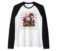 Funny Fall Saying For Garden Mom with Autumn Leaves GNOME Camiseta Manga Raglan