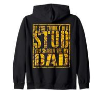 Funny Family Matching Think Im Stud Meet My Dad Vintage Sudadera con Capucha