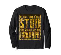 Funny Family Matching Think Im Stud Meet My Grandpa Vintage Manga Larga