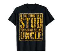 Funny Family Matching Think Im Stud Meet My Uncle Vintage Camiseta