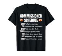 Funny Fantasy Football Commissioner Schedule Draft Day Camiseta