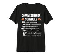 Funny Fantasy Football Commissioner Schedule Draft Day Camiseta Premium