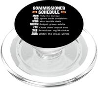 Funny Fantasy Football Commissioner Schedule Draft Day PopSockets PopGrip para MagSafe