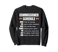Funny Fantasy Football Commissioner Schedule Draft Day Sudadera