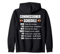 Funny Fantasy Football Commissioner Schedule Draft Day Sudadera con Capucha