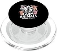 Funny Farm Animals Body Count Sarcástico Dicho PopSockets PopGrip para MagSafe