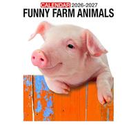 Funny Farm Animals Calendar 2026 - 2027: Jan 2026 to Dec 2027 Monthly Organizer, Organize with Ease, US Holidays, Great Christmas Gift