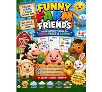 Funny Farm Friends trace and coloring book