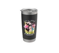 Funny Farming - I'm A Little Moody - Adorable vaca - Granjero Vaso térmico de acero inoxidable de doble pared