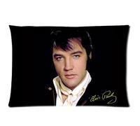Funny fashion Custom Cool Elvis Presley Custom Zippered Pillow Cases 20*30 inches (Twin sides)