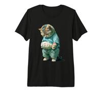 Funny Fat Cat IA Art Design Print Camiseta Premium