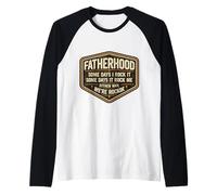 Funny Fatherhood Some Days I Rock It Día del Padre Papá Papa Camiseta Manga Raglan