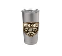 Funny Fatherhood Some Days I Rock It Día del Padre Papá Papa Vaso térmico de acero inoxidable de doble pared