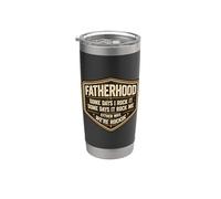 Funny Fatherhood Some Days I Rock It Día del Padre Papá Papa Vaso térmico de acero inoxidable de doble pared