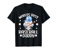 Funny Fathers Day Baseball GNOME Worlds Best Baseball Daddy Camiseta