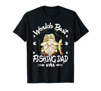 Funny Fathers Day Fisherman GNOME Worlds Best Fishing Dad Camiseta