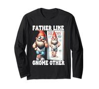 Funny Fathers Day Gnome For Bodybuilder Fitness Dad Saying Manga Larga