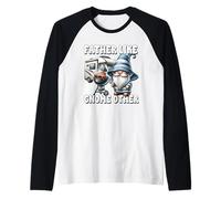 Funny Fathers Day Gnome Grill Dad Saying For Men Camping Dad Camiseta Manga Raglan