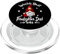 Funny Fathers Day GNOME To Firefighter and Best Fireman Dad PopSockets PopGrip para MagSafe