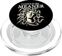 Funny Female Gaze Staring Petrify I Could Be Meaner Medusa PopSockets PopGrip para MagSafe