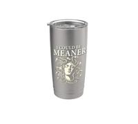 Funny Female Gaze Staring Petrify I Could Be Meaner Medusa Vaso térmico de acero inoxidable de doble pared