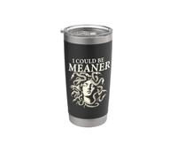 Funny Female Gaze Staring Petrify I Could Be Meaner Medusa Vaso térmico de acero inoxidable de doble pared