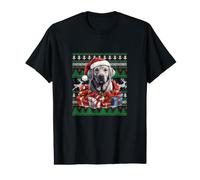 Funny Feo Navidad Labrador Retriever En Santa Claus Camiseta gráfica económica