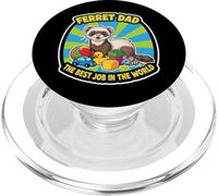 Funny Ferret Dad Mejor Trabajo En El Día Mundial del Padre Padre Padre PopSockets PopGrip para MagSafe