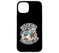 Funny Ferret Dooking My Way Through Life Cartoon Carcasa para iPhone 15 Plus