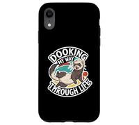 Funny Ferret Dooking My Way Through Life Cartoon Carcasa para iPhone XR