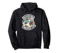 Funny Ferret Dooking My Way Through Life Cartoon Sudadera con Capucha