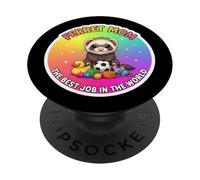 Funny Ferret Mom Mejor Trabajo En El Día Mundial de la Madre Padre PopSockets PopGrip Adhesivo