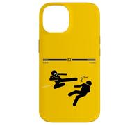 Funny Figures Stick Men Cartoon Fight Gaming Graphic Design Carcasa para iPhone 14