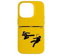 Funny Figures Stick Men Cartoon Fight Gaming Graphic Design Carcasa para iPhone 14 Pro