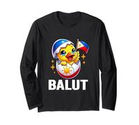 Funny Filipino Egg Balut Street Food Filipinas Manga Larga