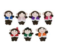 Funny Finger Puppet Set - Monkey Plush Figures, 7 Puppets, Playful Animal Toys Imaginative Storytelling Interactive Play | Perfect for Classroom Story Time Kids Role Playing Party Learning